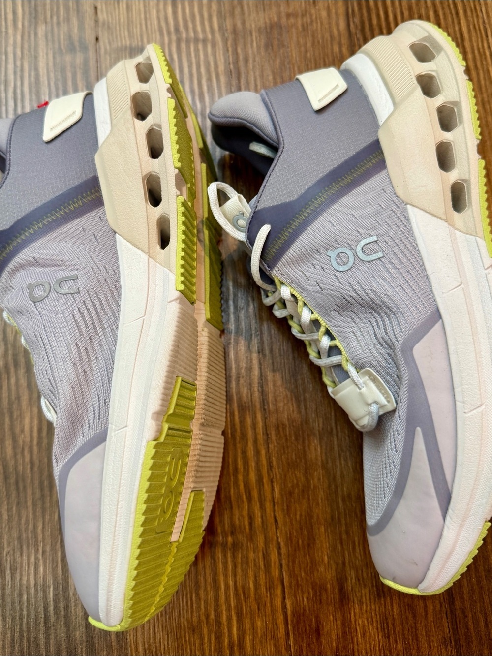 On Cloud Cloudnova Flux Women's Sneakers Gray Lavender Yellow Running Shoe Sz 7 - Picture 3 of 9